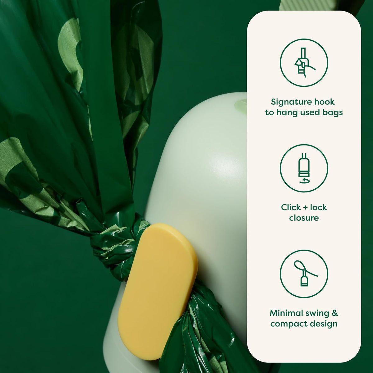 Earth Rated Dog Poo Bag Holder with Dog Poo Bags, Durable and Guaranteed Leakproof, Unscented, 1 Dispenser and 15 Bags