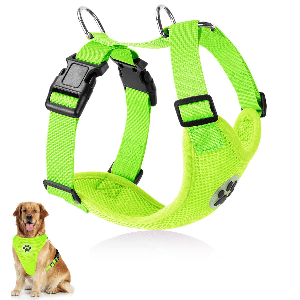 SlowTon Dog Car Vest Harness Multifunction Adjustable Double-Ring Breathable Mesh Fabric Harness for Cat Puppy Road Trip Daily Walks