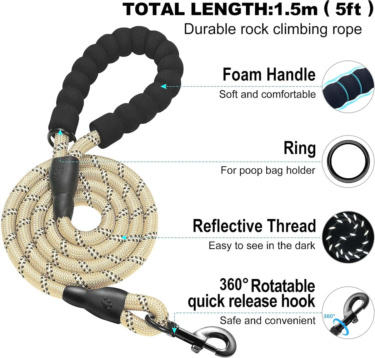 haapaw Dog Harness and Lead Set, No Pull Adjustable Reflective Step-in Puppy Harness with Thickened Padded Vest for Extra-Small/Small Medium Dogs