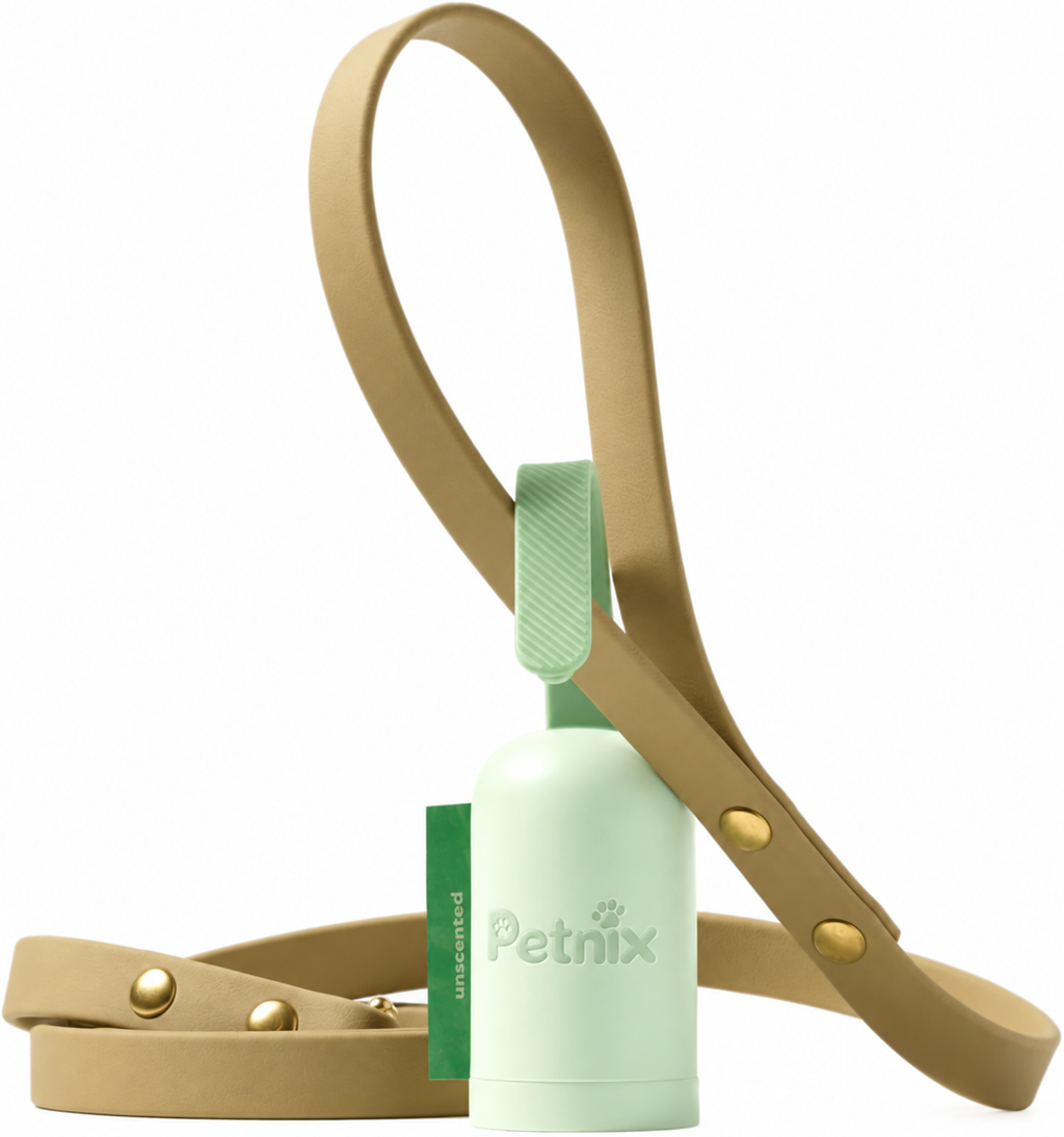 Petnix dog poo bag holder with hanging hook and click-lock closure